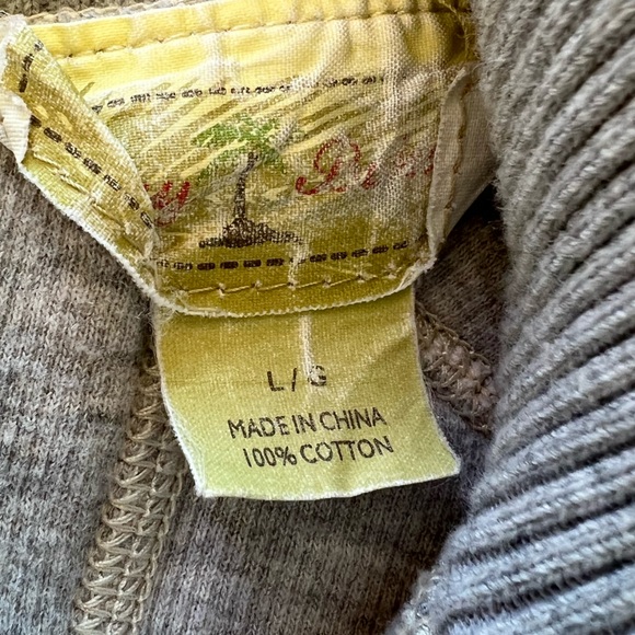 Tommy Bahama Men’s Large Coconut/Cream Half-Zip Sweater - Picture 6 of 8